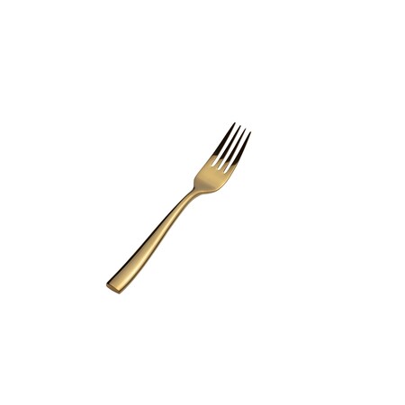 Bon Chef Manhattan, Salad/Dessert Fork, Mirror Finish, 18/10, 6.75" - Gold , set of 12 S3007G